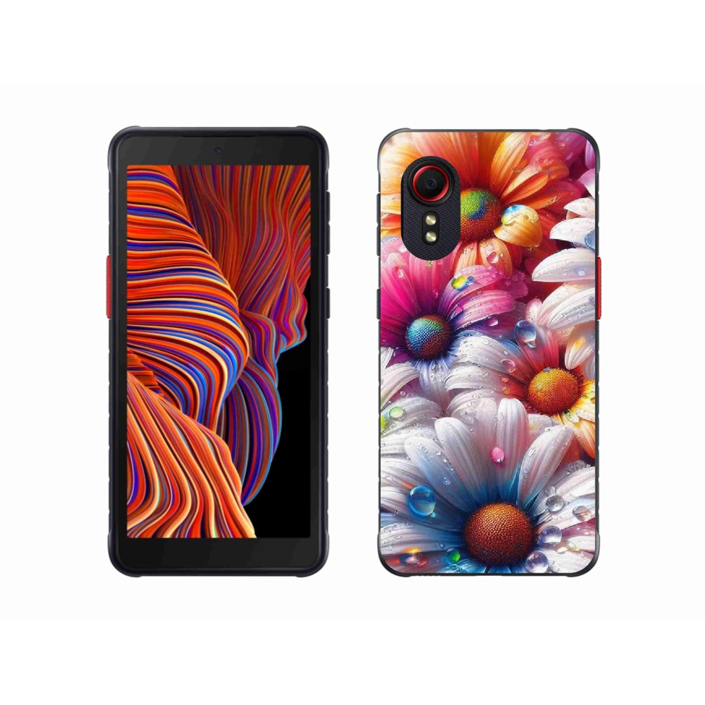 Zselés borítás mmCase Samsung Galaxy Xcover 5 készülékhez - színes margaréták