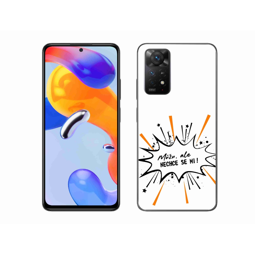Gél borító mmCase a Xiaomi Redmi Note 11 Pro 4G/5G-hez - vicces szöveg 11 fehér háttérrel