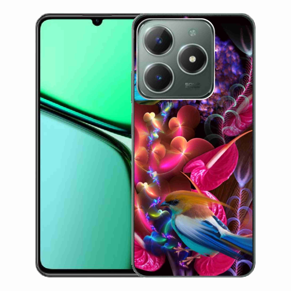 Gél borító mmCase a Realme C61 készülékhez - színes virágok