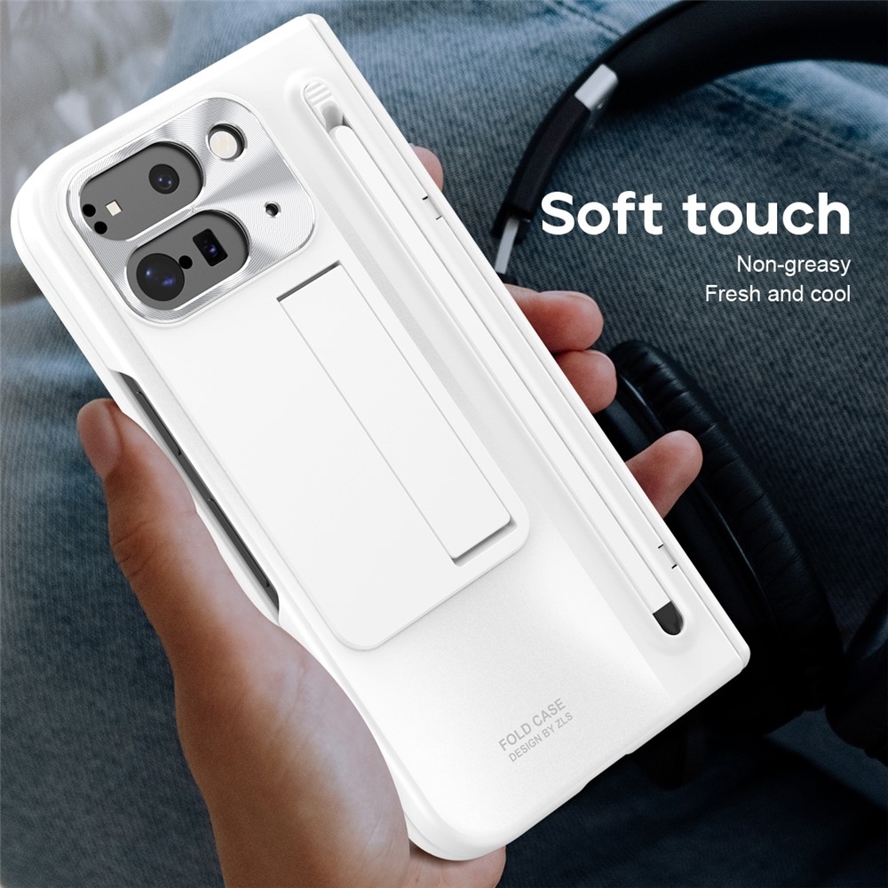 Pántos műanyag borítás tollal és képernyővédővel a Google Pixel 10 Pro Fold-hoz - fehér