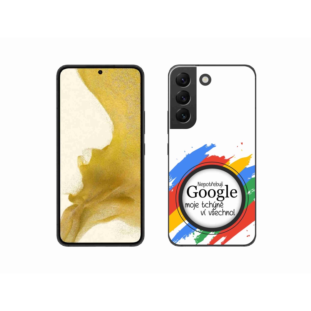 Gél borító mmCase Samsung Galaxy S22 5G - anyós tudja, minden fehér háttérrel