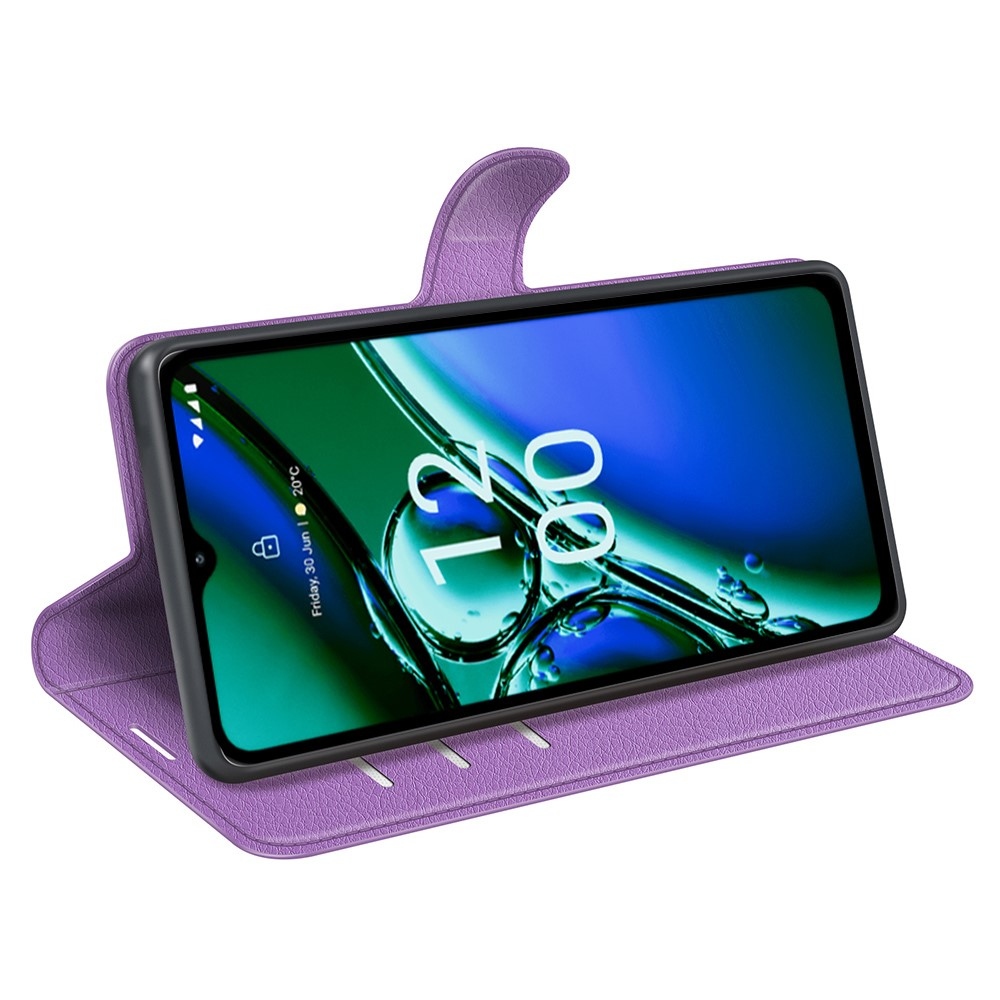 Litchi könyvtáska Nokia G42 készülékhez - lila