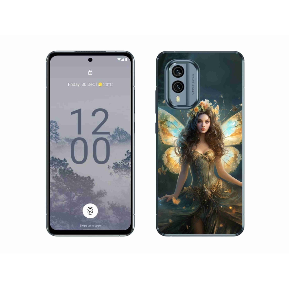 Gélborítás mmCase a Nokia X30 5G készülékhez - pillangó nő