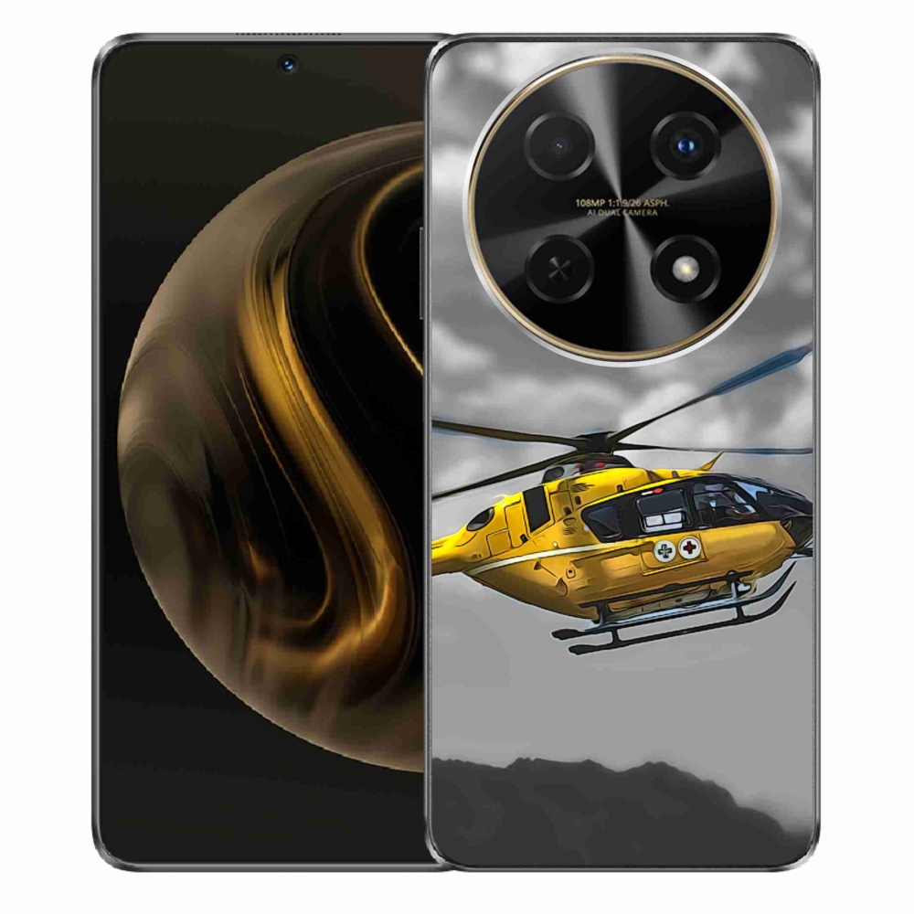 Gél borítás mmCase a Huawei Nova 12i készülékhez - sárga helikopter