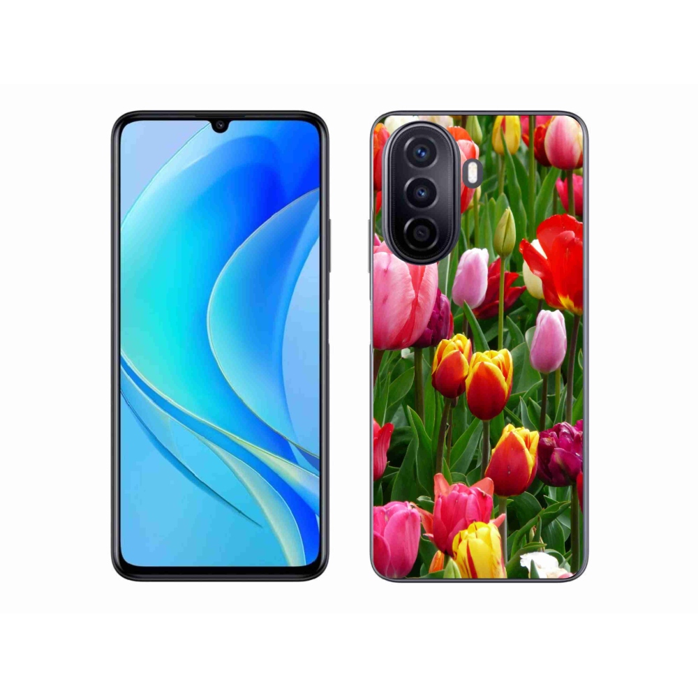 Gél borítás mmCase a Huawei Nova Y70 készülékhez - tulipánok