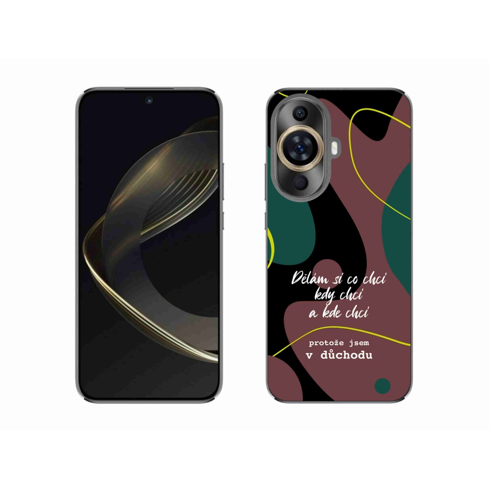 Gél borító mmCase a Huawei Nova 11-hez - vicces szöveg 10 fekete háttérrel