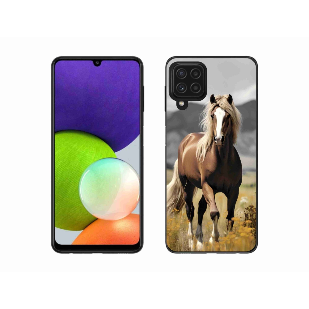 Zselés borítás mmCase Samsung Galaxy A22 4G - barna ló 1