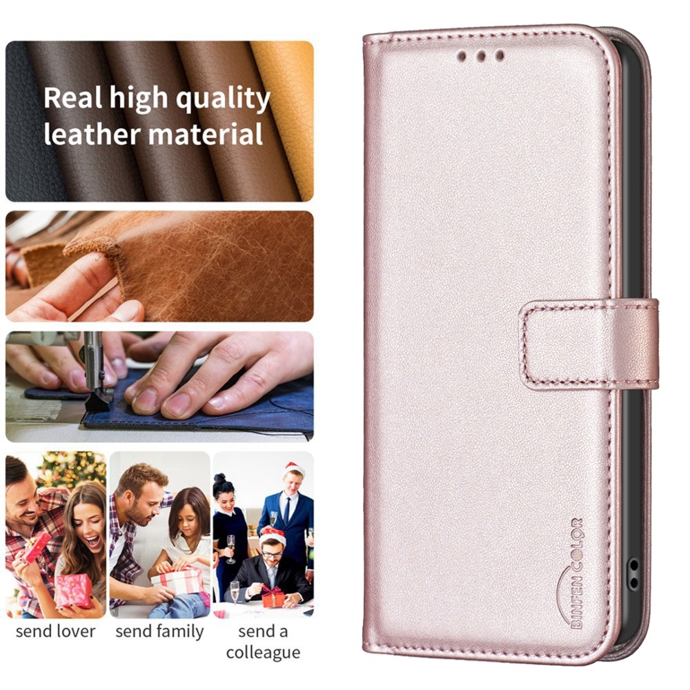 BNF könyvtáska Samsung Galaxy M15 5G - rózsaarany színű