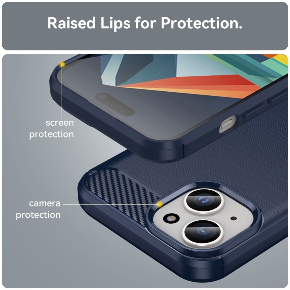 Szénálló zselés tok iPhone 15 Plus készülékhez - kék