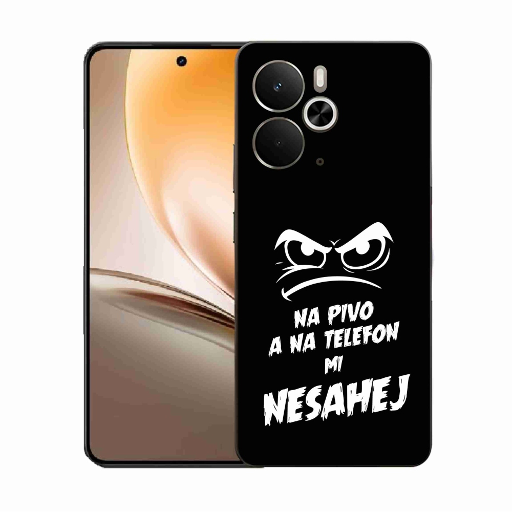Gél borítás mmCase a Realme 14 5G számára - sör motívum 2 fekete háttér