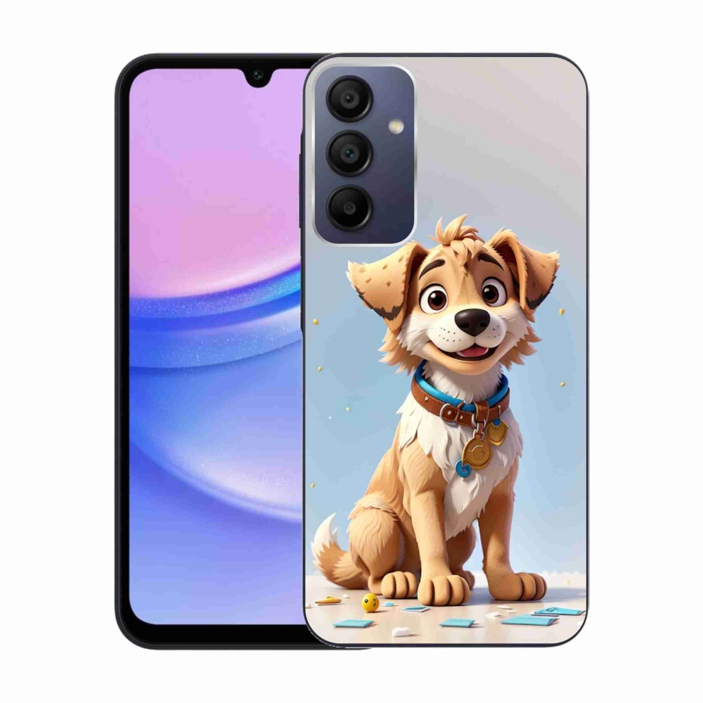 Gél borítás mmCase Samsung Galaxy A15 4G/5G - rajzfilm kölyökkutya