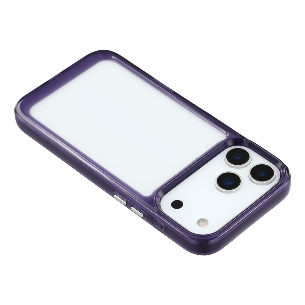 Gél tok fix hátlappal iPhone 17 Pro Max készülékhez - lila