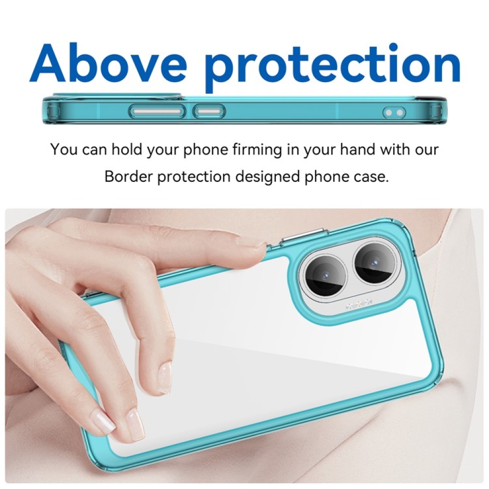 Gél tok fix hátlappal Xiaomi Poco F7 5G - világoskék