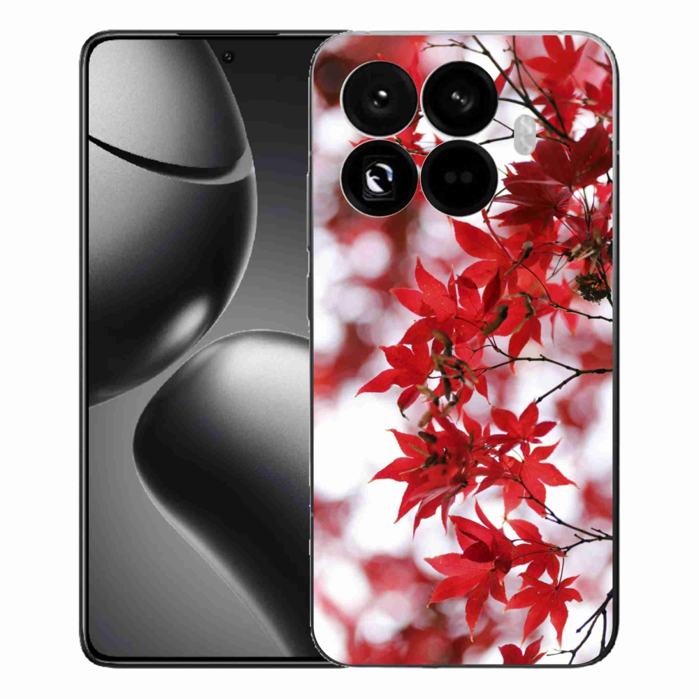 Gél borítás mmCase a Xiaomi 15T Pro számára - piros levelek