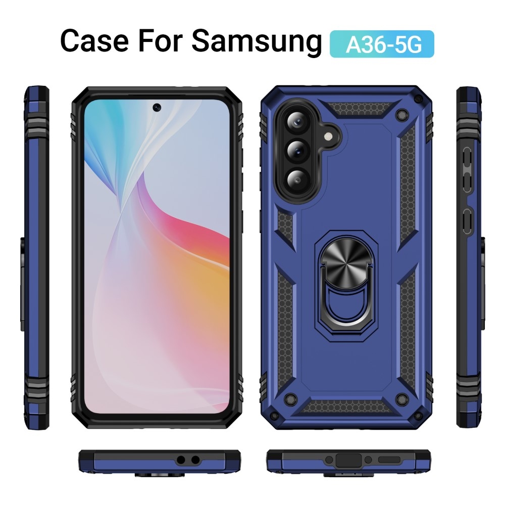 Gyűrűk tartós borítása Samsung Galaxy A36 5G készülékhez - kék