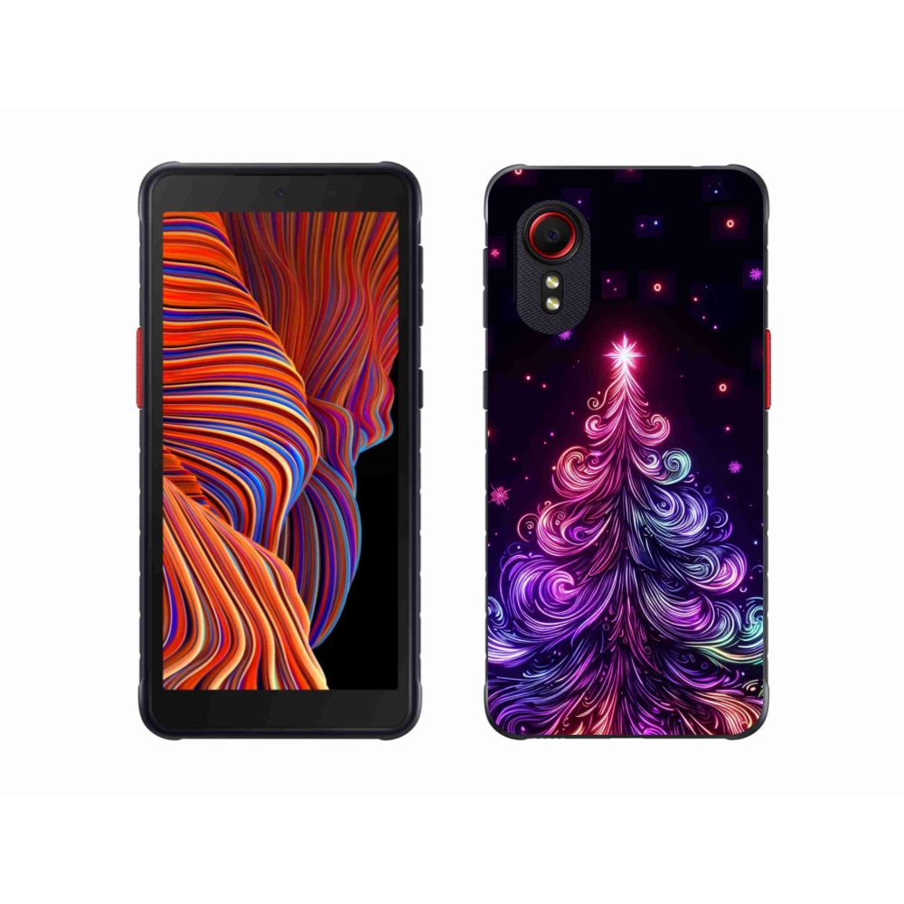 Gél borítás mmCase Samsung Galaxy Xcover 5 - neon karácsonyfa 1