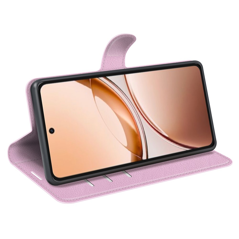 Litchi könyv tok a Vivo V50 Lite 4G/5G-hez - rózsaszínű