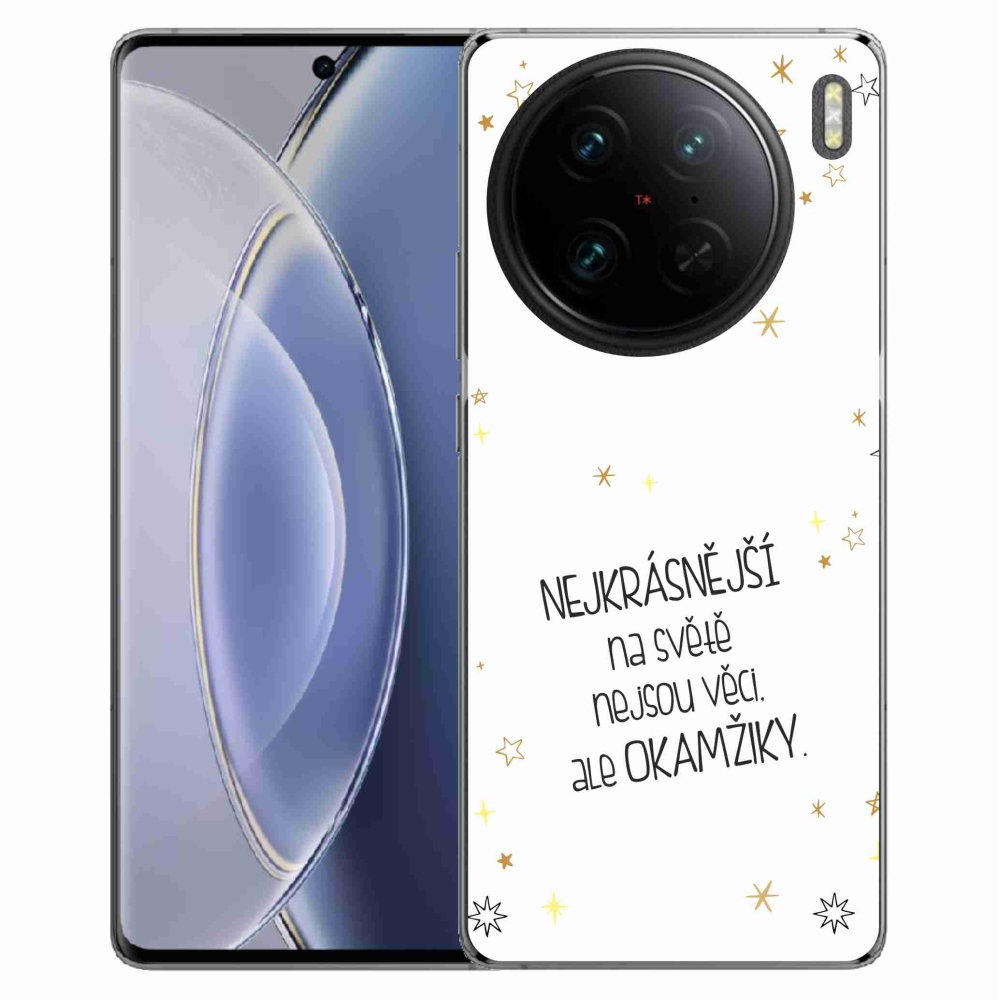 Gel Cover mmCase a Vivo X90 Pro készülékre - Idézet 4 fehér háttér