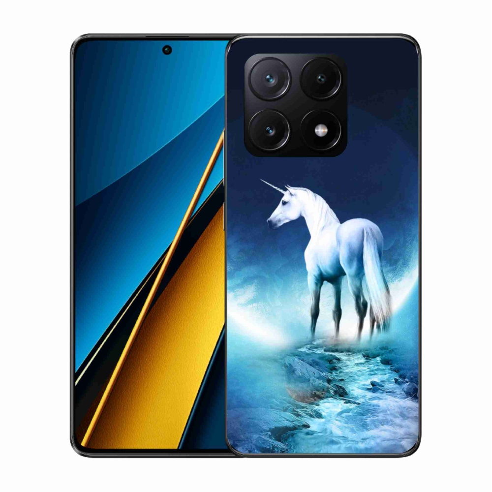Gél borítás mmCase a Xiaomi Poco X6 Pro 5G számára - fehér egyszarvú