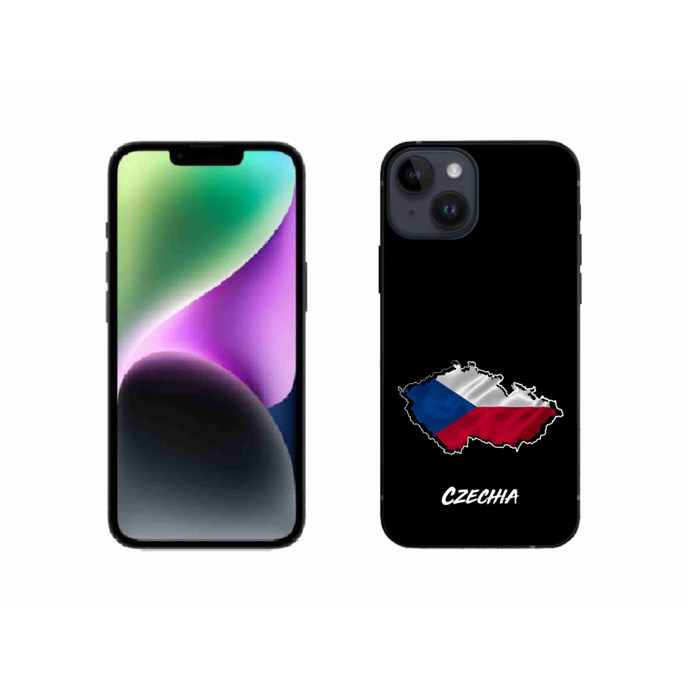 Gél borítás mmCase iPhone 14 készülékhez - Csehország fekete háttér