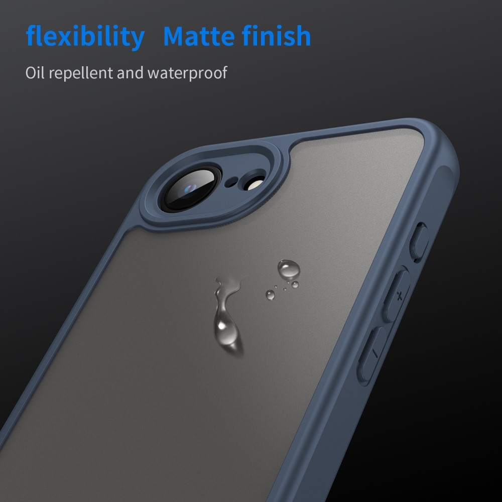 Gél tok kemény hátlappal iPhone 16e készülékhez - kék