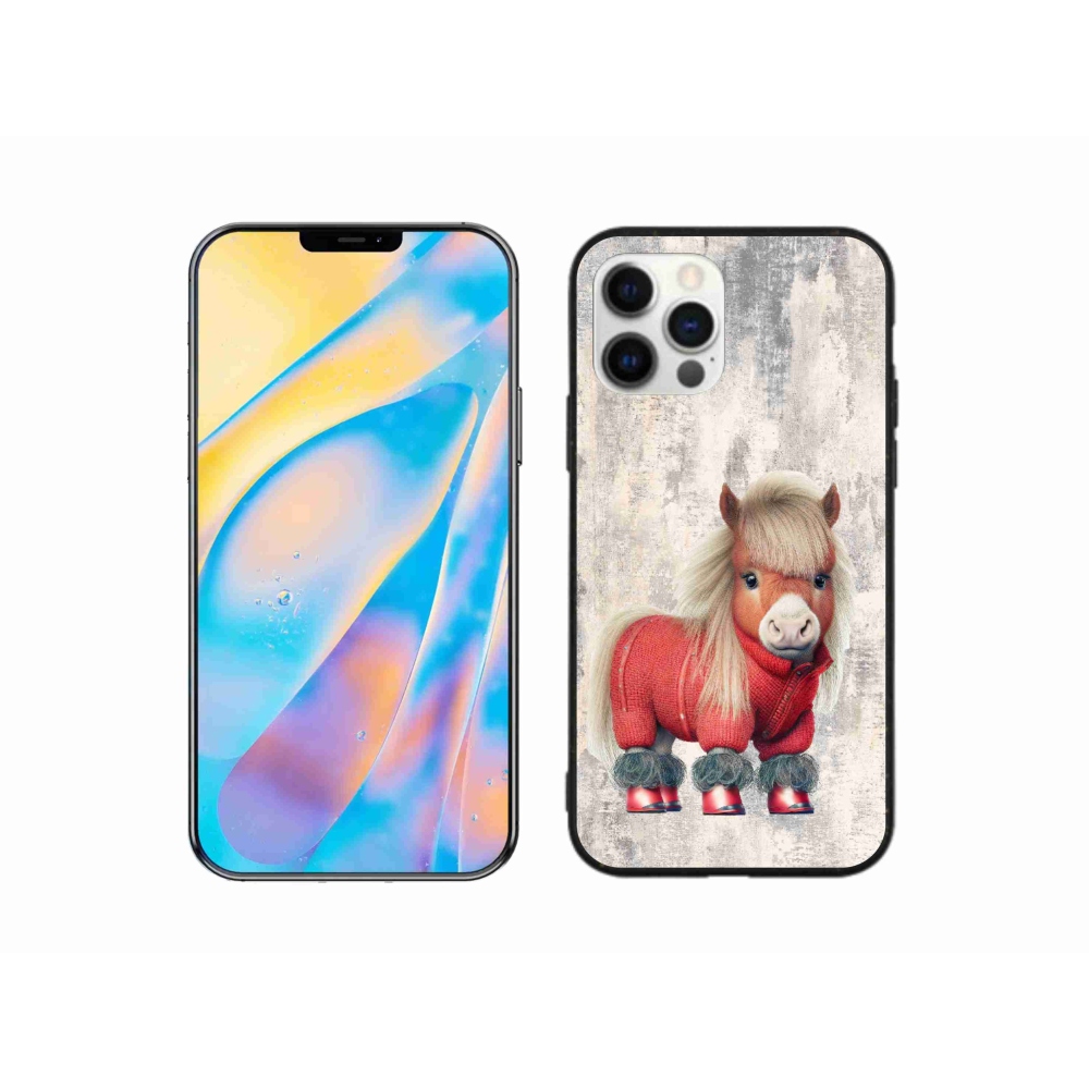 Gél borítás mmCase iPhone 12 készülékhez - póni pulóverben