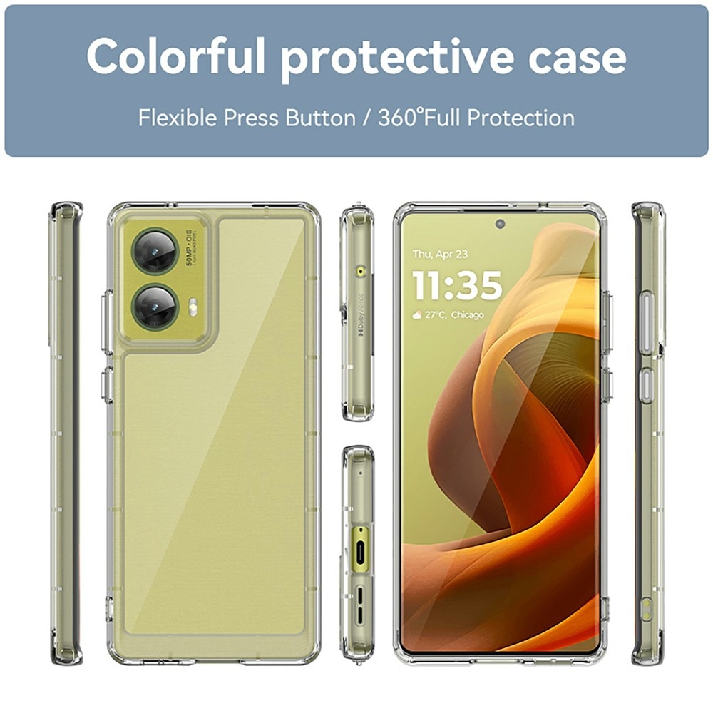 Gél tok kemény hátlappal a Motorola Moto G85 5G készülékhez - átlátszó