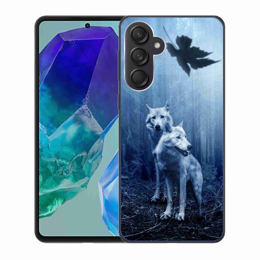 Zselés borítás mmCase Samsung Galaxy M55 5G - farkasok az erdőben
