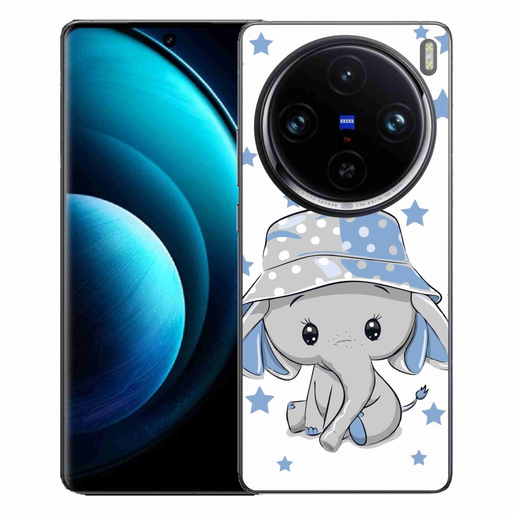 Zselés borítás mmCase Vivo X100 Pro 5G - kék elefánthoz
