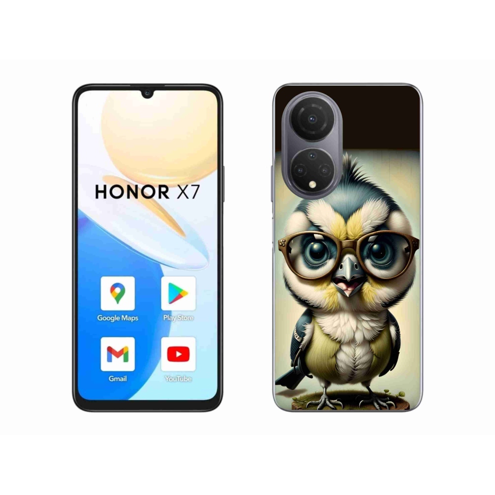 Zselés borítás mmCase a Honor X7-hez - cub szemüveggel
