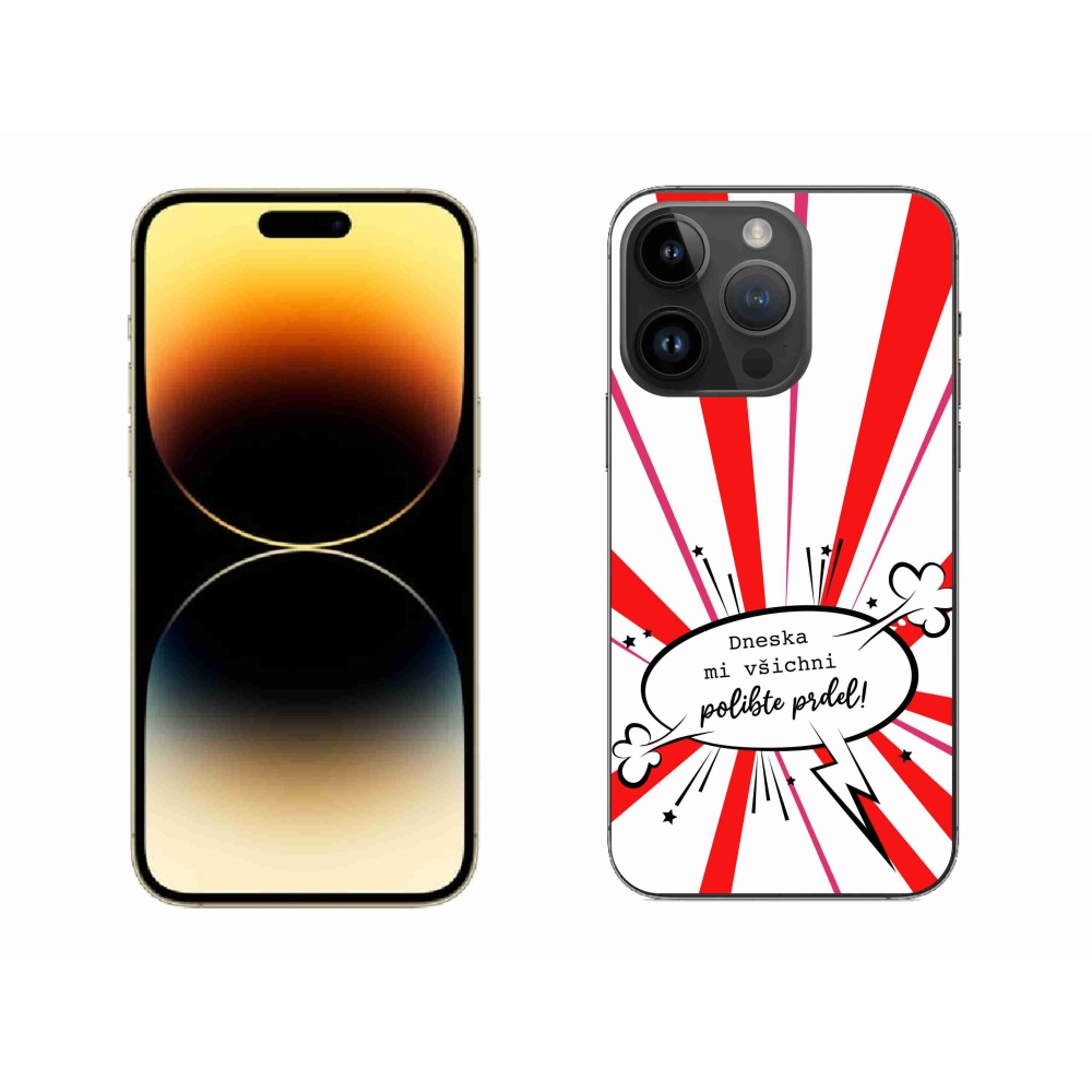 Gél borítás mmCase iPhone 14 Pro Max 6.7 készülékhez - vicces szöveg 15 fehér háttér