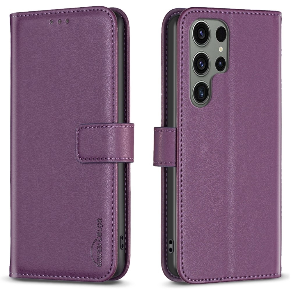 BNF könyvtáska Samsung Galaxy S25 Ultra - sötétlila