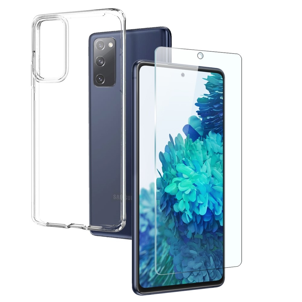NORTHJO átlátszó zselés tok + edzett üveg Samsung Galaxy S20 FE - átlátszó