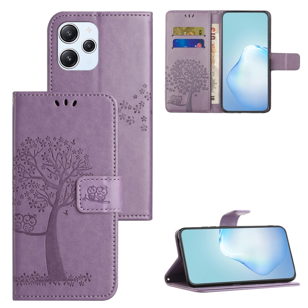 Fa könyv tok a Xiaomi Redmi 12 4G/5G készülékhez - világos lila