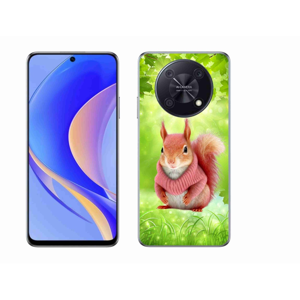 Gél borítás mmCase a Huawei Nova Y90 készülékhez - mókus pulóverben