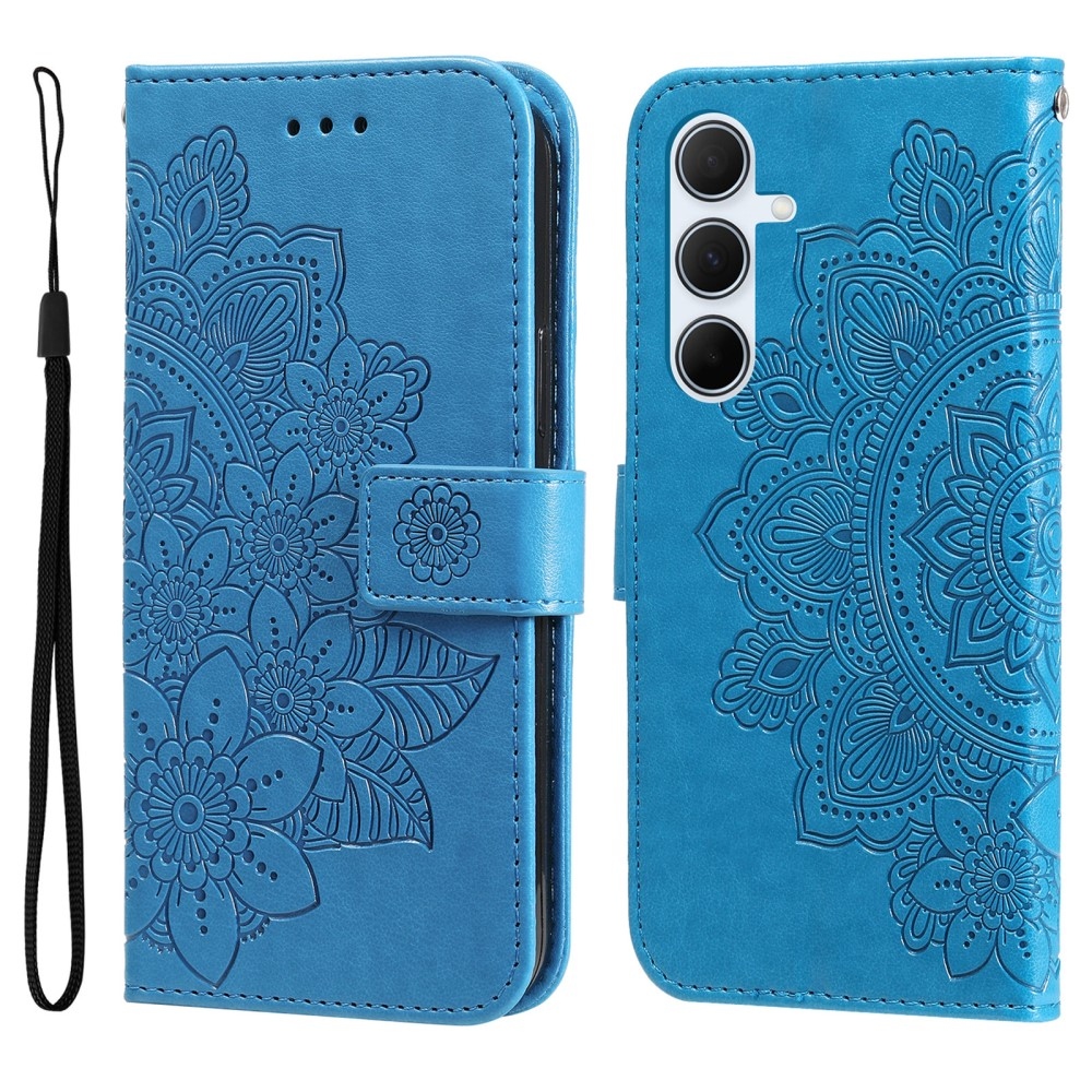 Mandala könyvtáska Samsung Galaxy A36 5G/A56 5G - kék