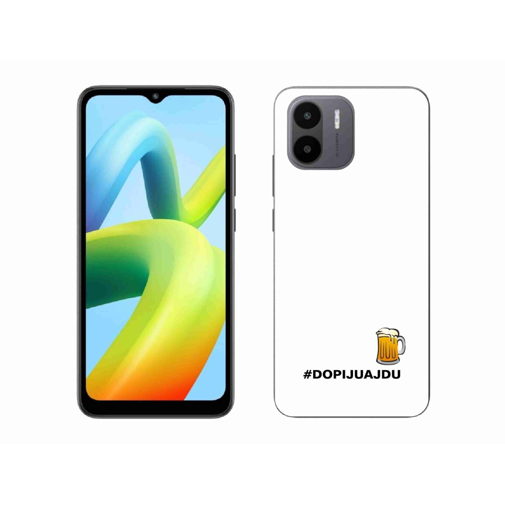 Gél borító mmCase a Xiaomi Redmi A1 - sör motívum 1 fehér háttérrel