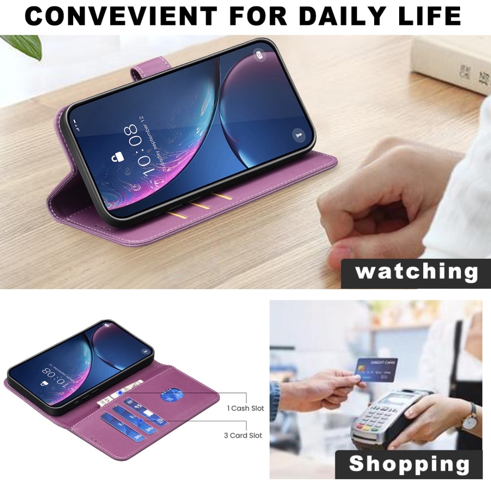 BNF könyv tok Samsung Galaxy S25 Edge készülékhez - sötét lila