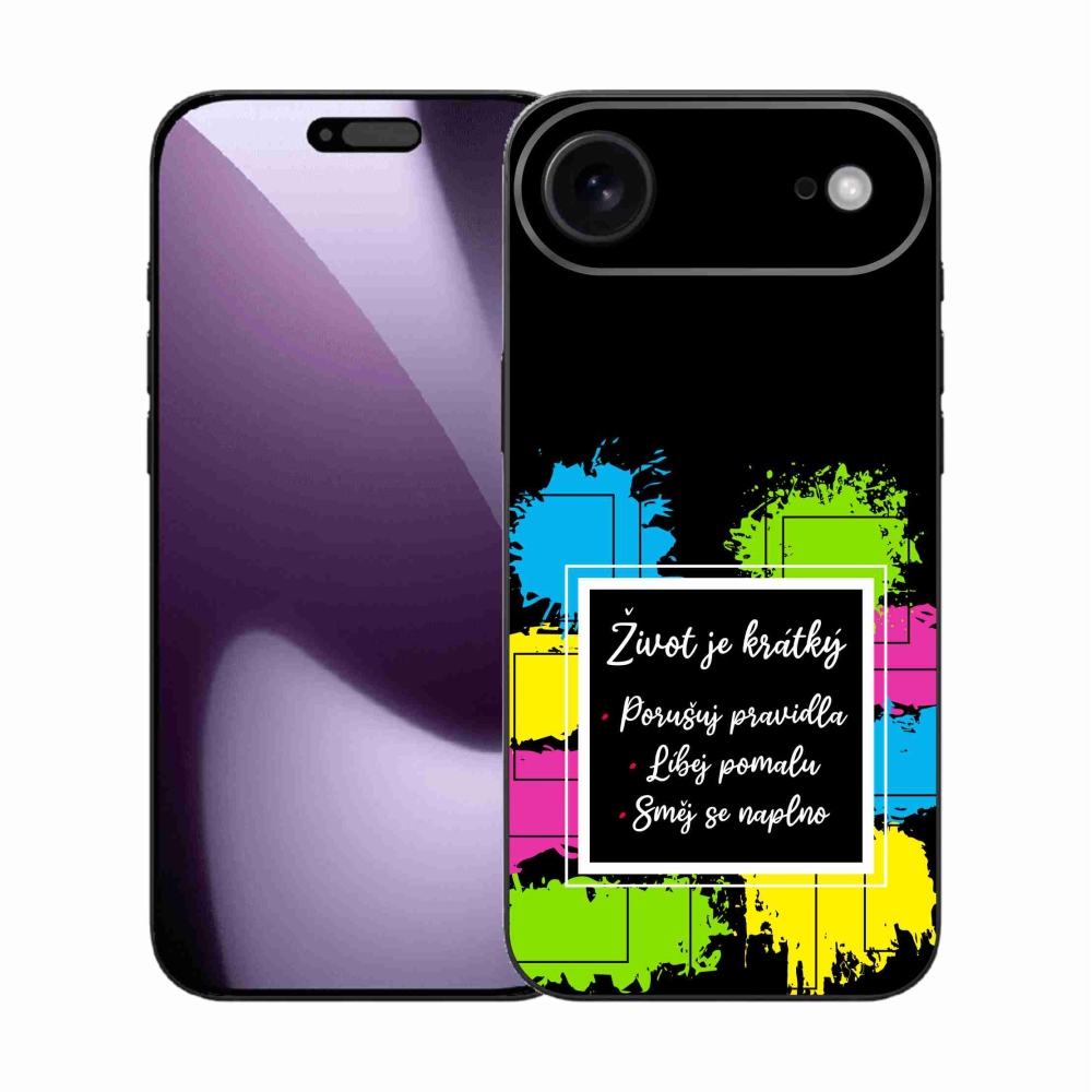 Gél borítás mmCase iPhone 17 Air készülékhez - Idézet 5 fekete háttér