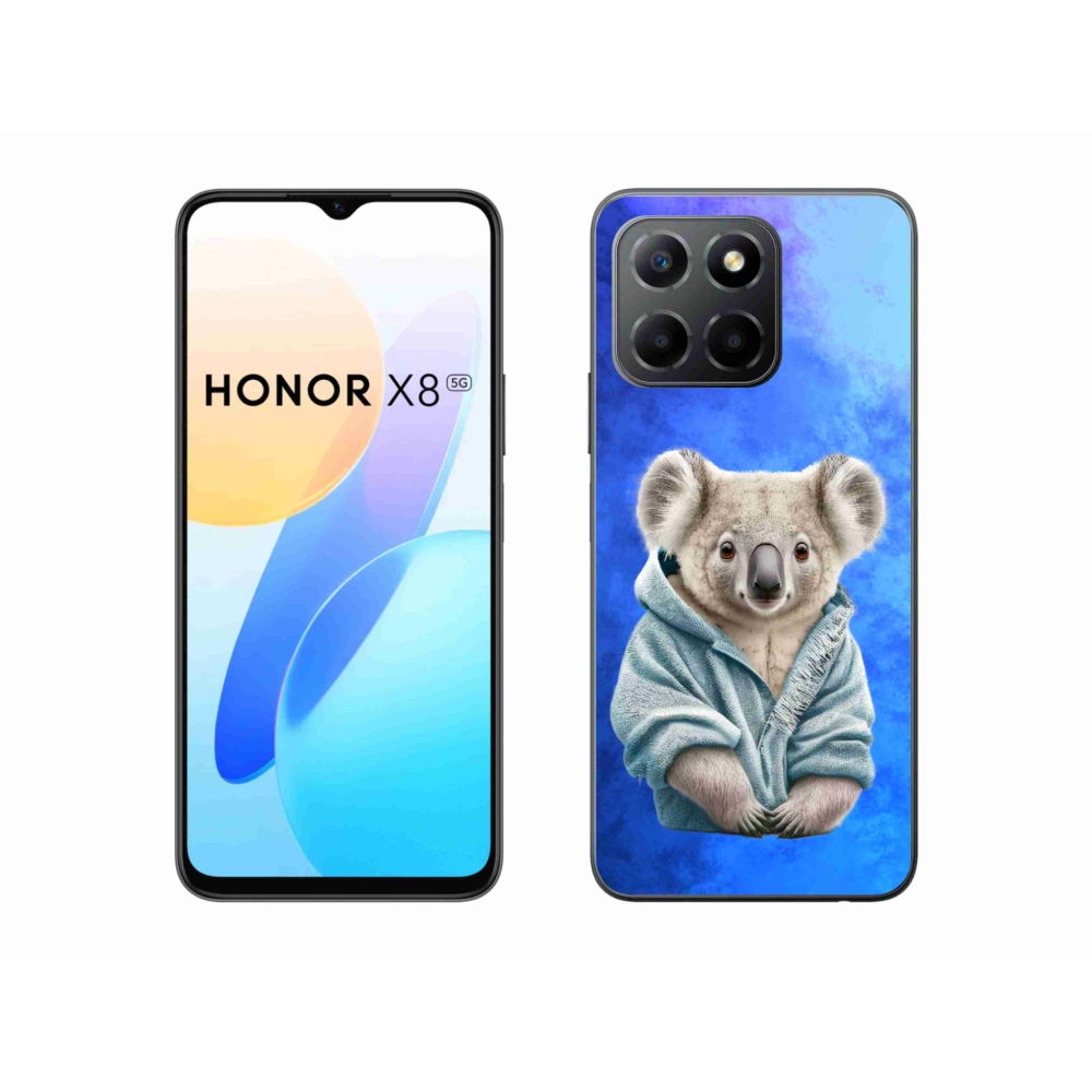 Zselés borítás mmCase a Honor X8 5G készülékhez - koala pulóverben
