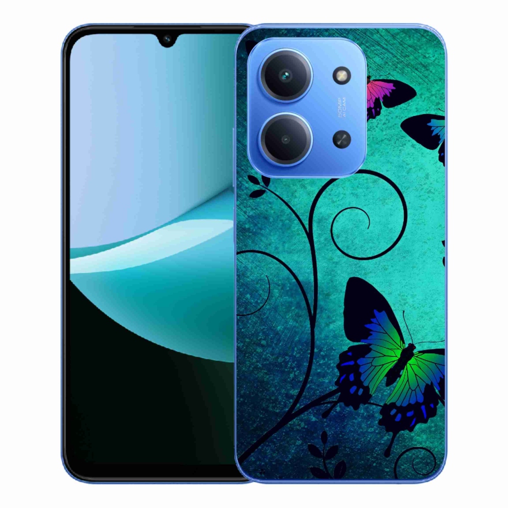 Gél borítás mmCase a Xiaomi Redmi 15C 4G/5G (173mm) - színes pillangókhoz