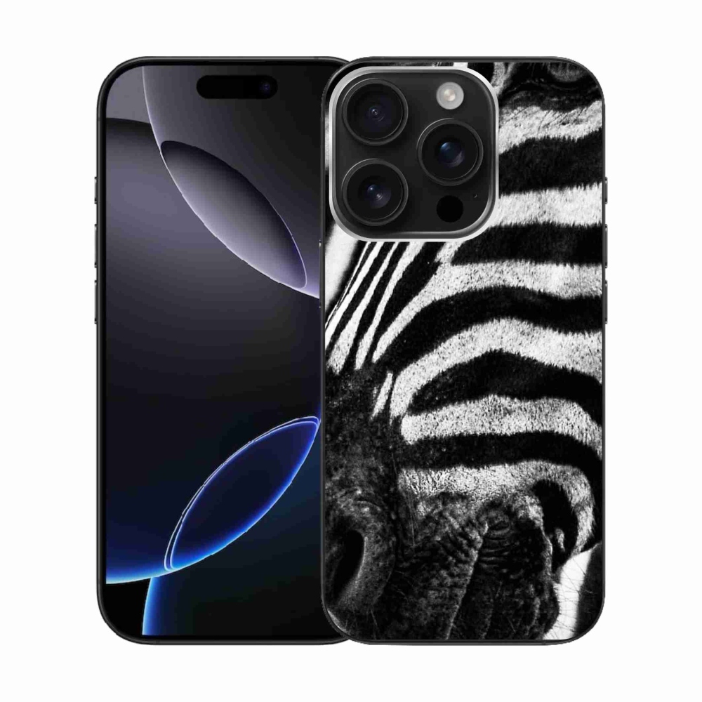 Zselés borítás mmCase iPhone 16 Pro készülékhez - zebra