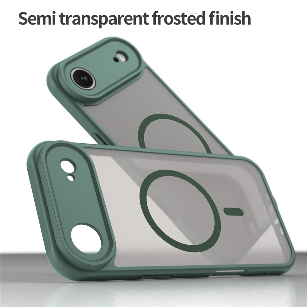 Matte zselés tok MagSafe-rel iPhone 17 Air készülékhez - zöld