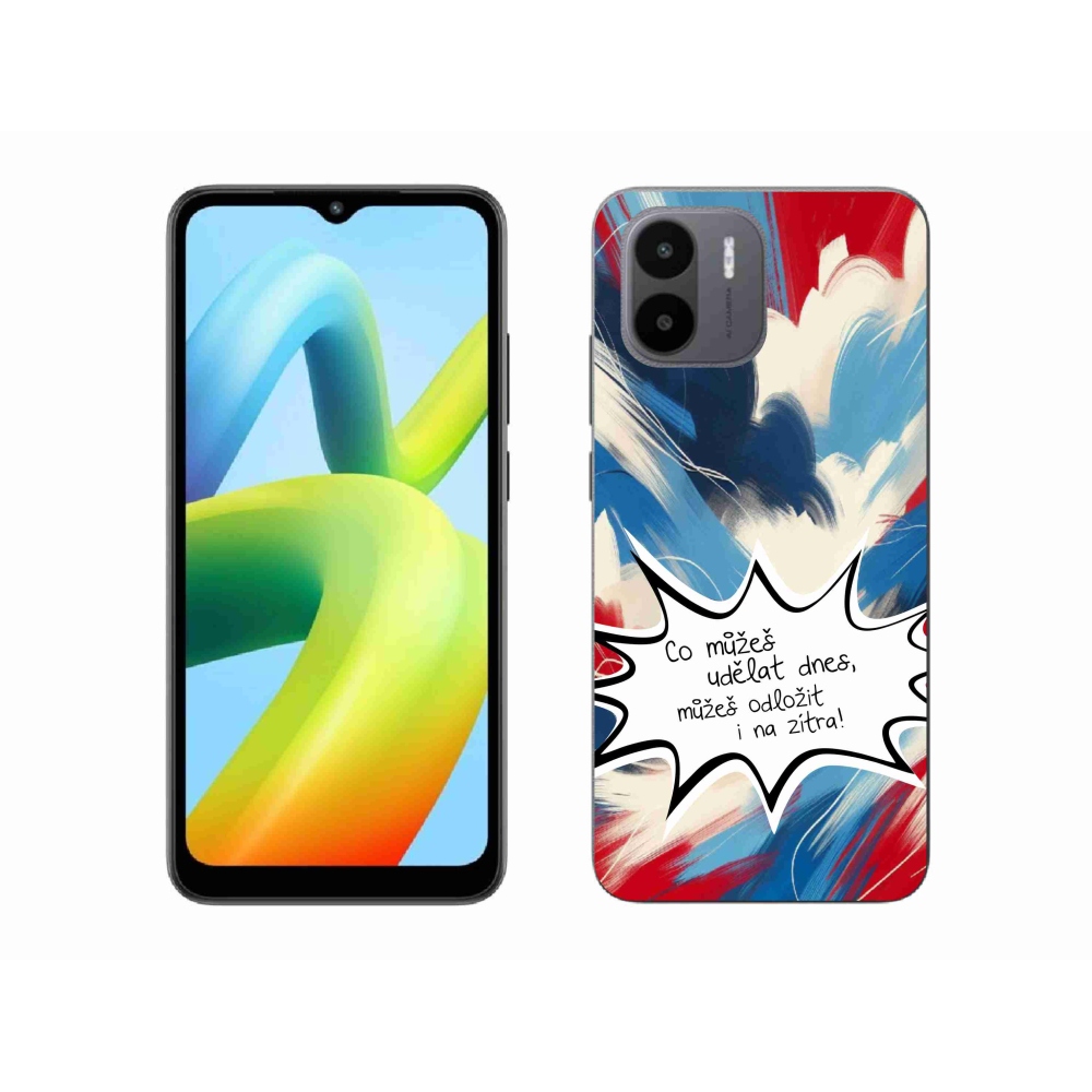 Gél borító mmCase a Xiaomi Redmi A1-hez - vicces szöveg 9 fehér háttérrel