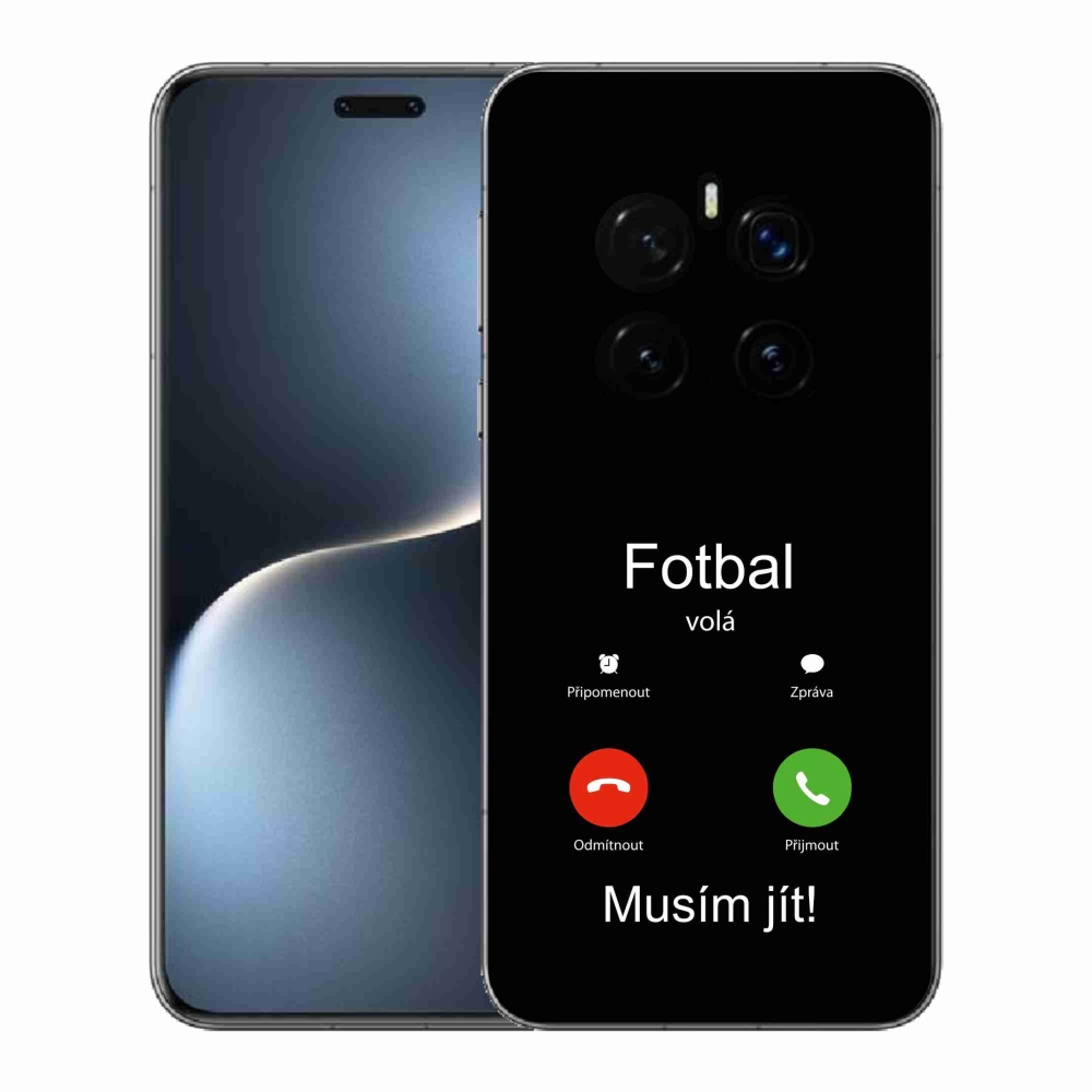 Gél borítás mmCase a Honor Magic 7 Pro 5G-n - futballhívások fekete háttérrel