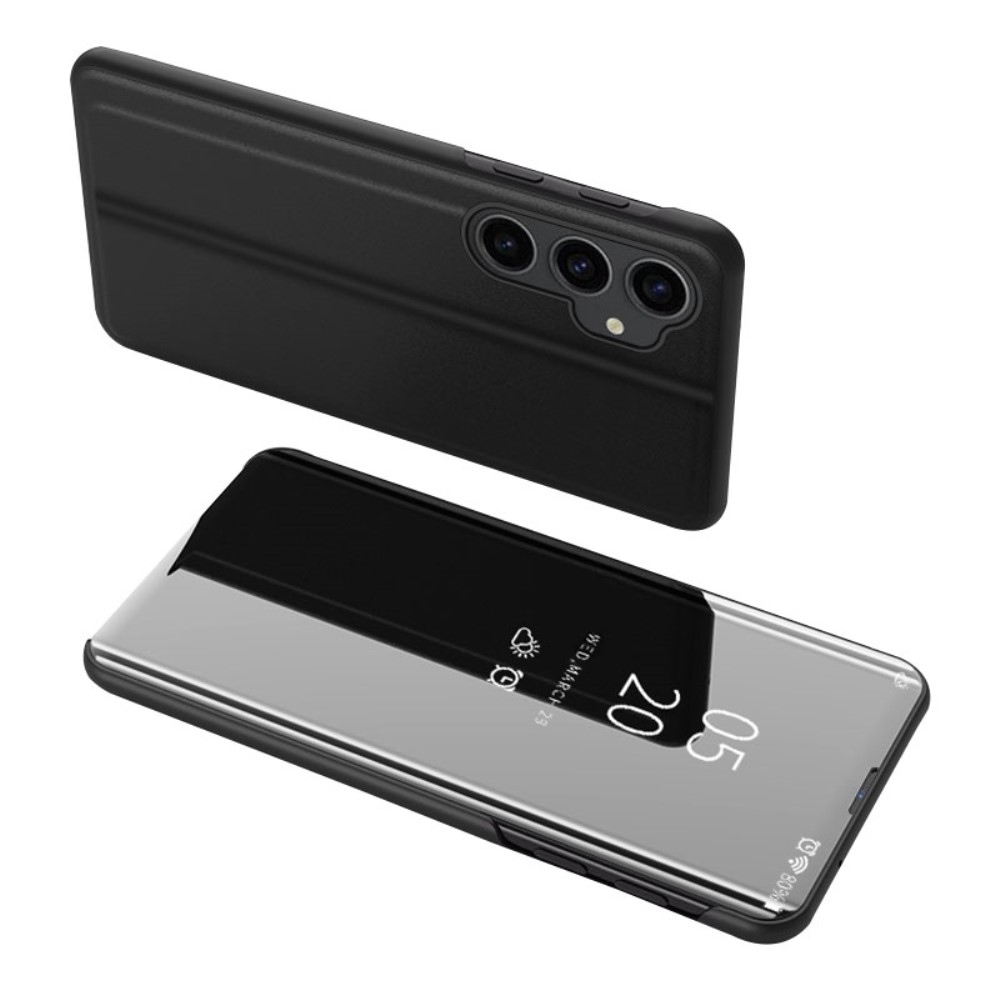 Átlátszó zárófedél matt előlappal a Samsung Galaxy S23 FE készülékre - fekete