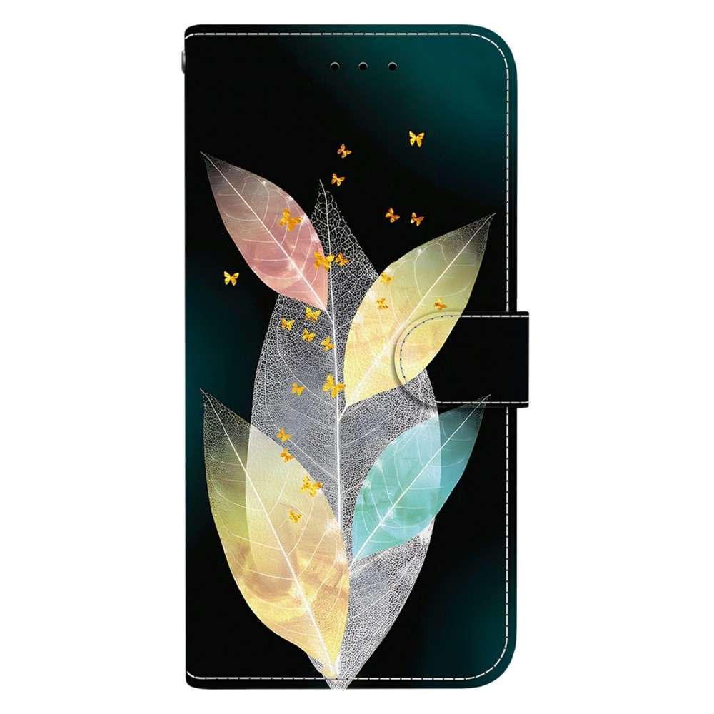 Sokoldalú könyves tok Samsung Galaxy A06 4G - színes levelek