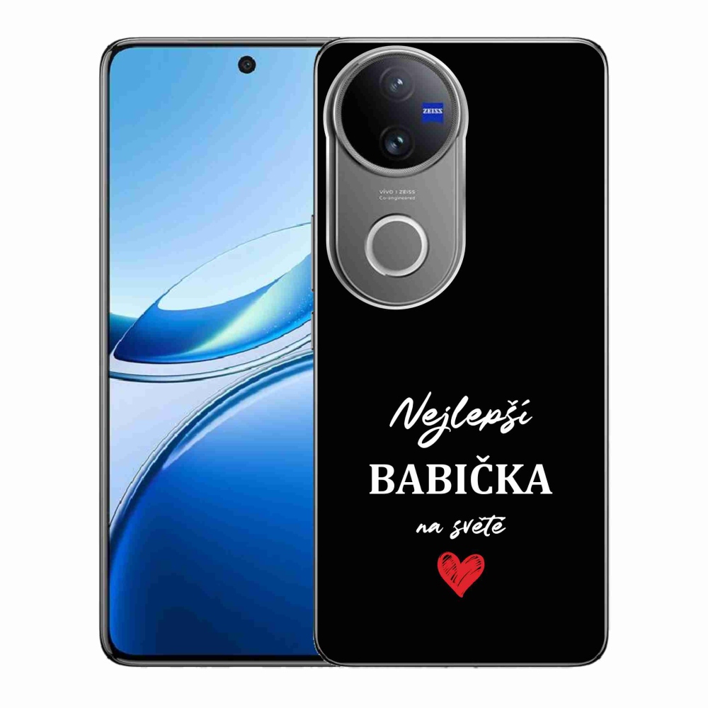 Gél borítás mmCase a Vivo V50 5G-n - Legjobb nagyi 1 fekete háttérrel