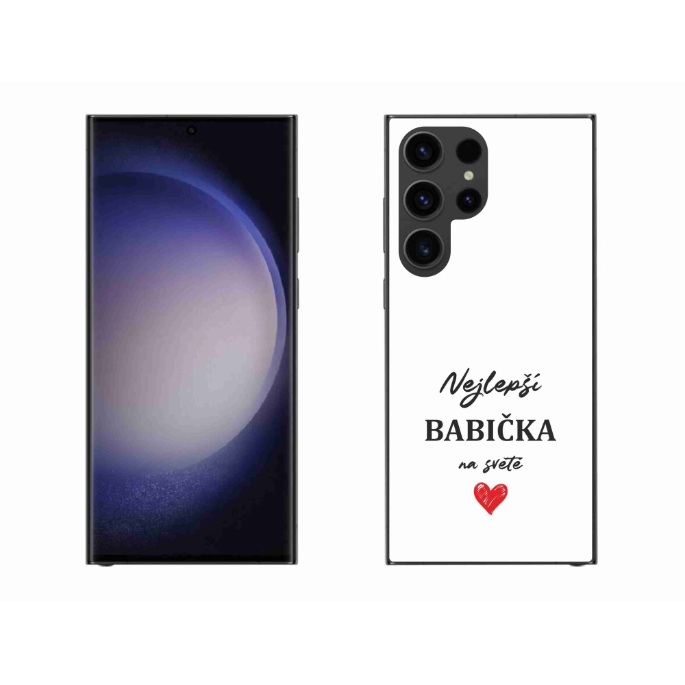 Gél borítás mmCase Samsung Galaxy S23 Ultra 5G - Best Grandma 1 fehér háttér