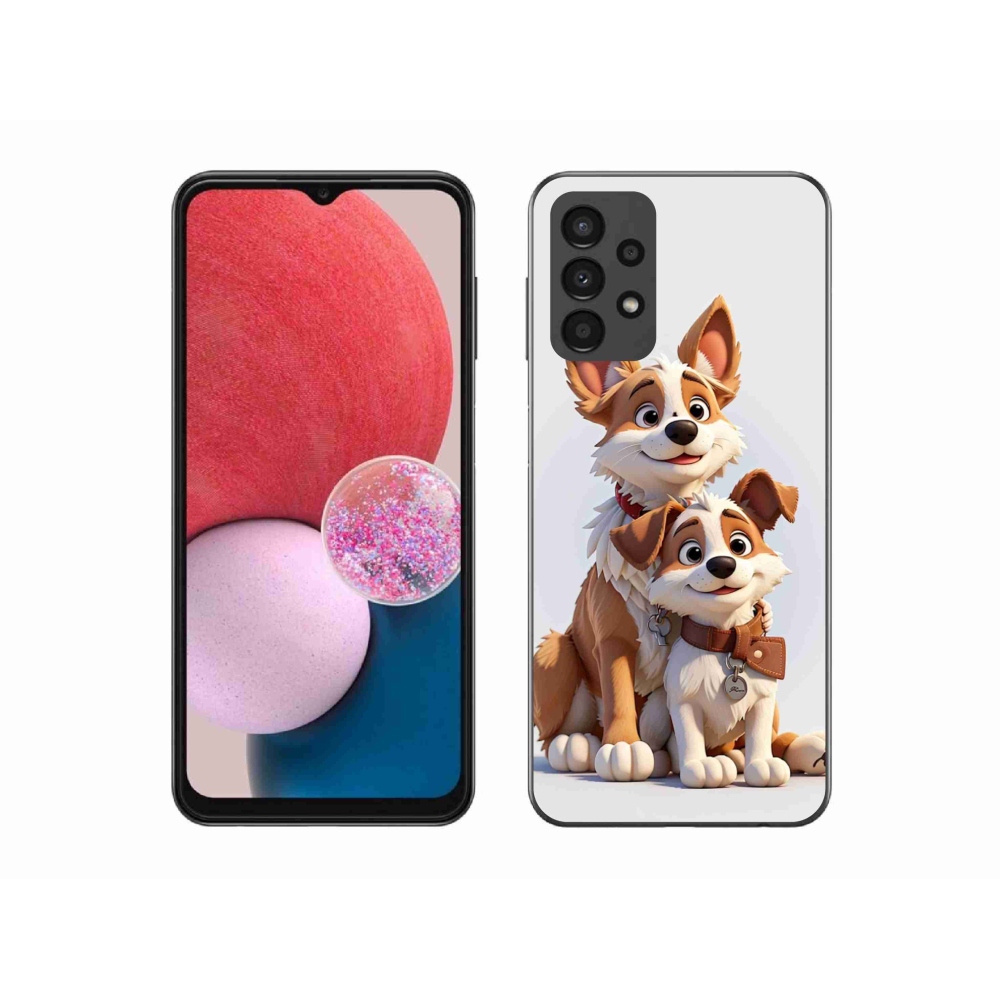 Gél borítás mmCase Samsung Galaxy A13 4G - rajzoló kutyákhoz
